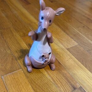 VINTAGE WALT DISNEY KANGAROO KANGA AND ROO WINNIE THE POO SQUEAKY  TOY 1966 Rube